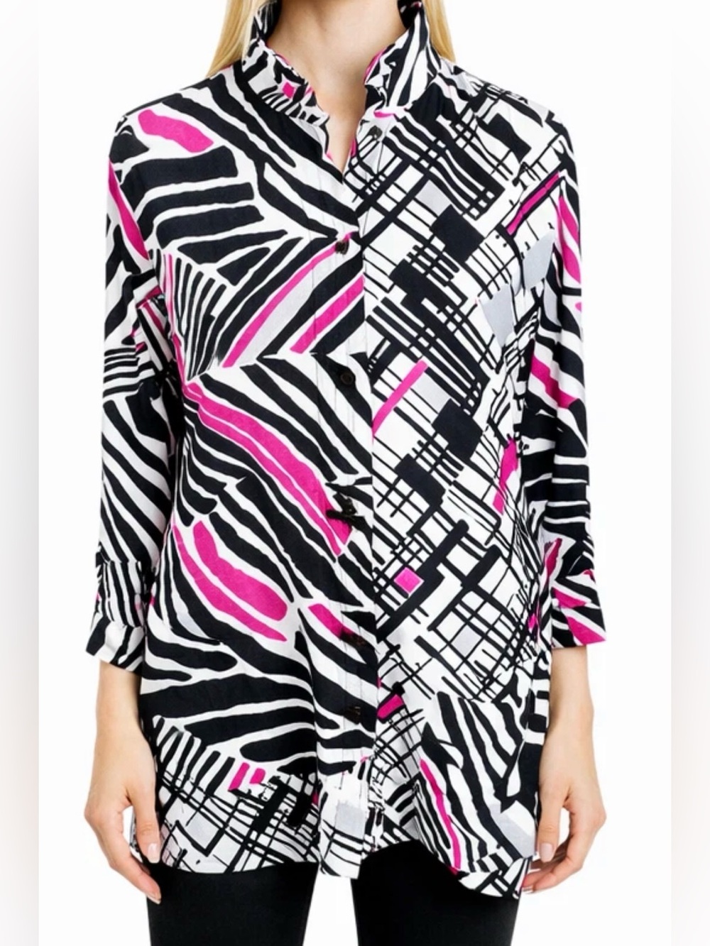 Ali Miles Abstract Print Tunic Shirt Art To Wear